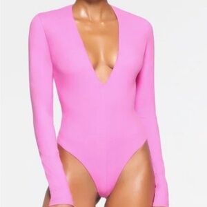 Skims Long Sleeve Bodysuit BLACK
